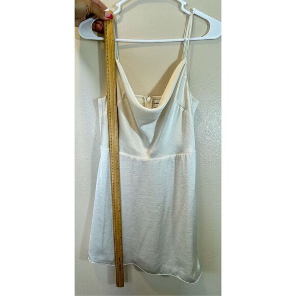 Aritzia Sunday Best Spencer Smocked Back Adjusted Straps Draped Mini Dress Small - Picture 5 of 8